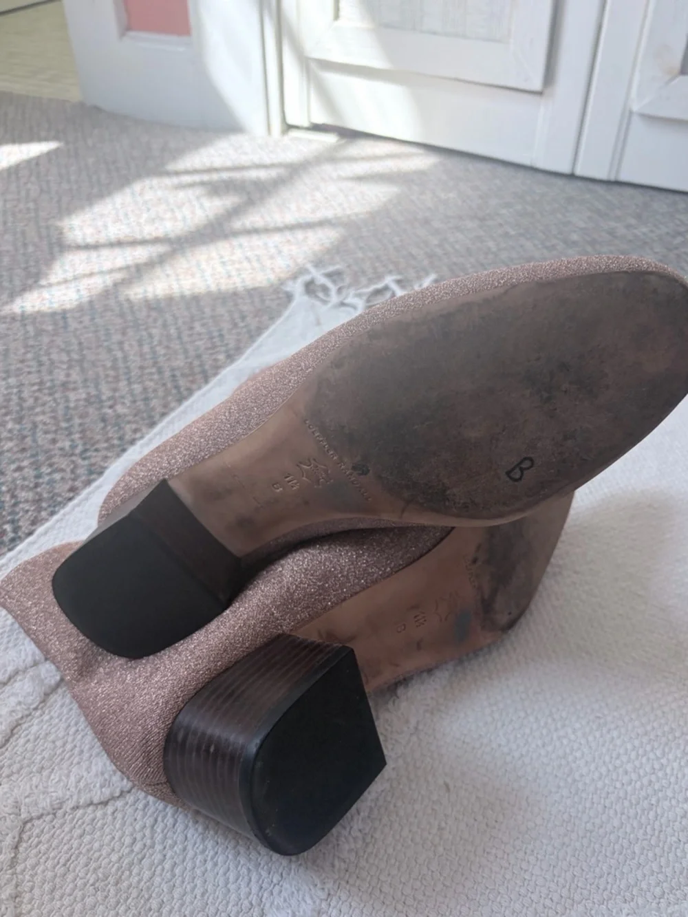 Loeffler Randall pink and silver sock booties size 11.5